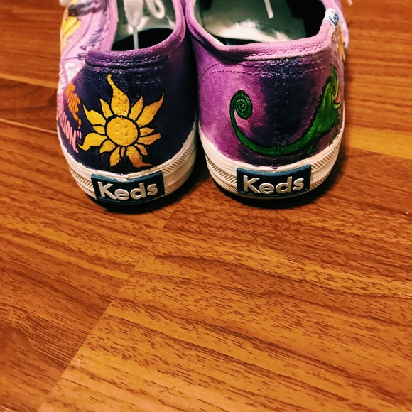 Custom Painted Disney Rapunzel Keds - Picture 3 of 5